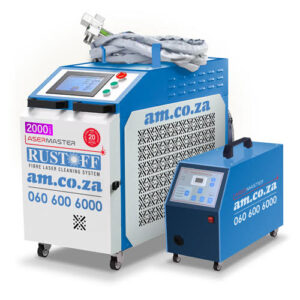 LM-RUSTOFF/2000: RustOff 2000W Hand-held Fiber Laser Cleaning Machine, 220V,, Dual Galvo Scan Head Cleaning System, Precision Water Chiller & 20 Meter Long Torch Lead