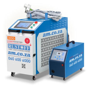LM-RUSTOFF/3000: RustOff 3000W Hand-held Fiber Laser Cleaning Machine, 220V,, Dual Galvo Scan Head Cleaning System, Precision Water Chiller & 20 Meter Long Torch Lead