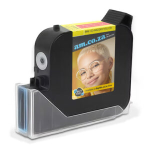GO-INK2/DRY/YELLOW: 44ml Yellow ◼ Instant-Dry Scratch-Resistant Pigment Ink for Adsorption (Dry) Surface, One Inch Height (25.4mm) Embedded Printhead Ink Cartridge (EPIC) for GoPrinter, 9V 1.8μs